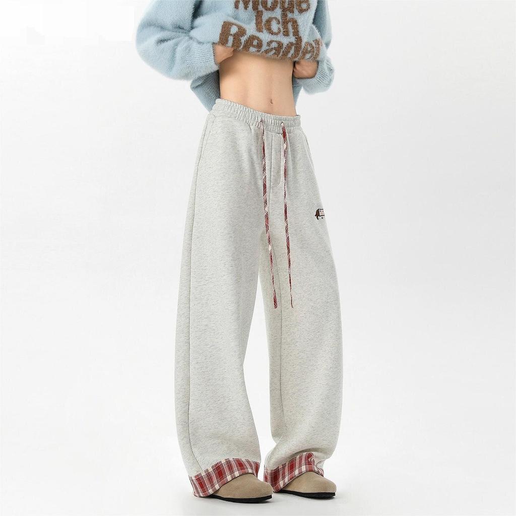 Women's Spring 2026 Designer Loose Fit Sports Sweatpants - High-End Lazy American Style