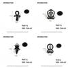 Ancient mythological symbols stainless steel brooch, key of life/swirling goddess/troll cross emblem, classic guardian jewelry.
