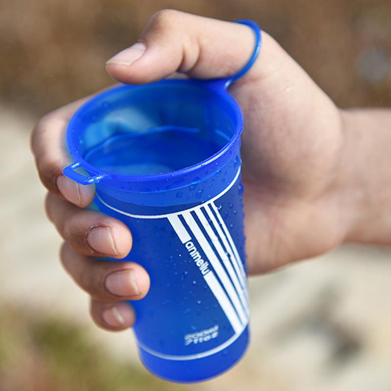 200ML foldable water cup for Outdoor Sports Marathon Running Folding Portable TPU Soft Water Bottle BPA Free Sports Drinking Cup