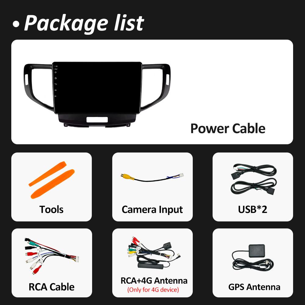 Android Auto Wireless Carplay For Honda Accord 8 2008 2009 2010 2011 2012 GPS Navi 2.5D Touch Screen Cooling Fan Auto Tools WIFI