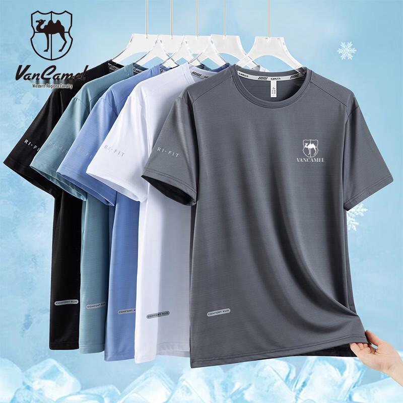 VANCAMEL Men's Summer Ice Feel Quick-Dry T-Shirt