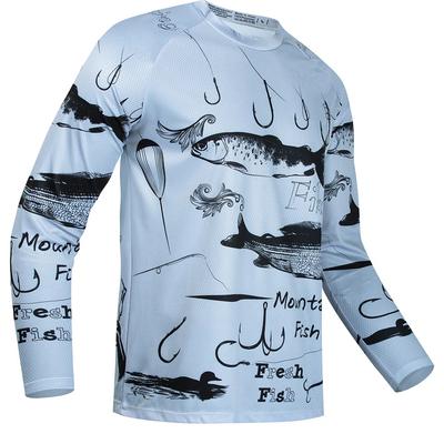 Maglie da pesca a maniche lunghe, abbigliamento con protezione UV, maglia da esterno da uomo, UPF 50, abbigliamento traspirante per la pesca