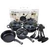 13pcs Non Stick Cookware Set Multifunctional Frying Pan Durable Wok Soup Pot  Induction Cooker