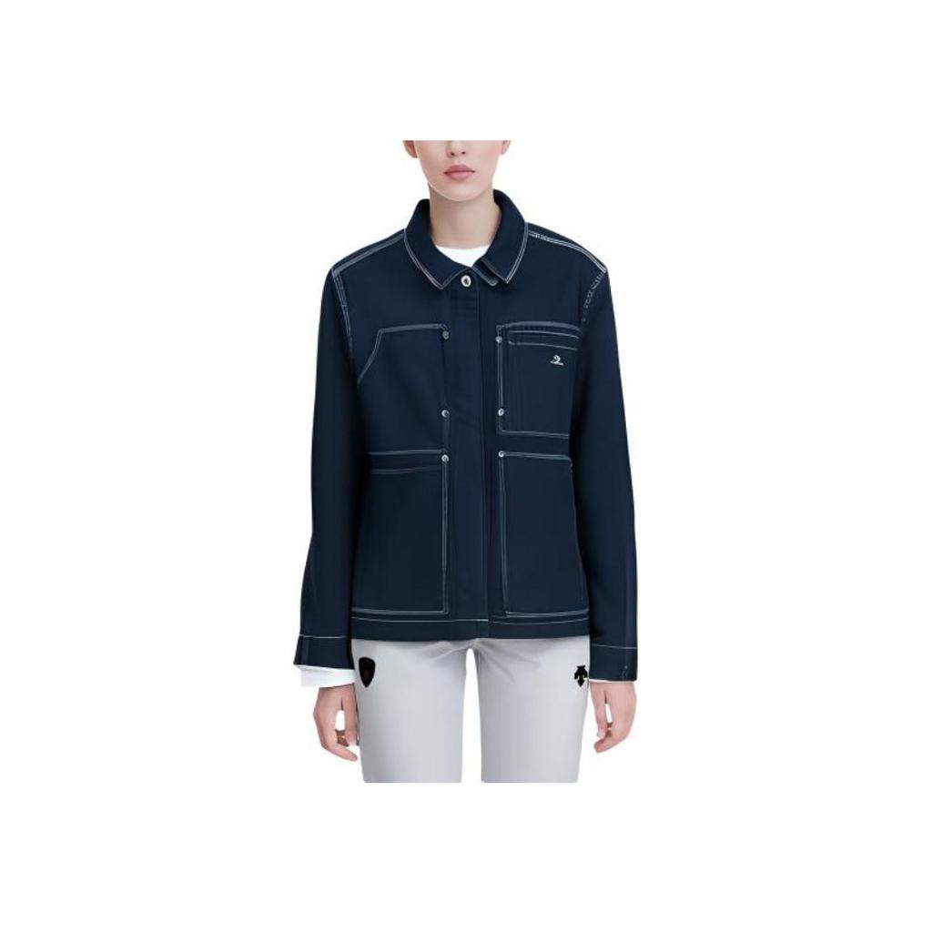 New Converse Indigo Chore Jackets Coats Women's Dark Blue 10026052-A01