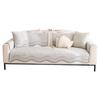 1pc Summer Cool Knitted Sofa Cushion, Plain Color Without Pattern, Non-slip Treatment On Backside, Soft and Machine Washable, Pet Friendly
