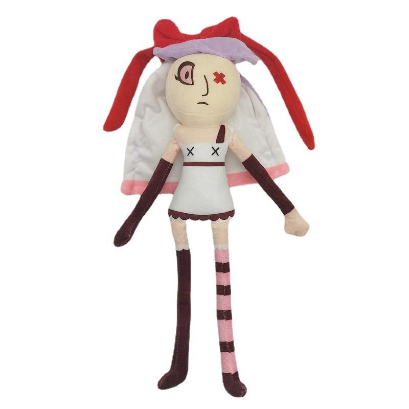 Alastor Plush Doll From Hazbin Hotel In Ultra Soft Short Fur 45cm White