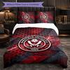 Set Biancheria da Letto Sheffield United Football 3 Pezzi Morbido Set Copripiumino con Federe Set Decorazione Camera da Letto per la Casa
