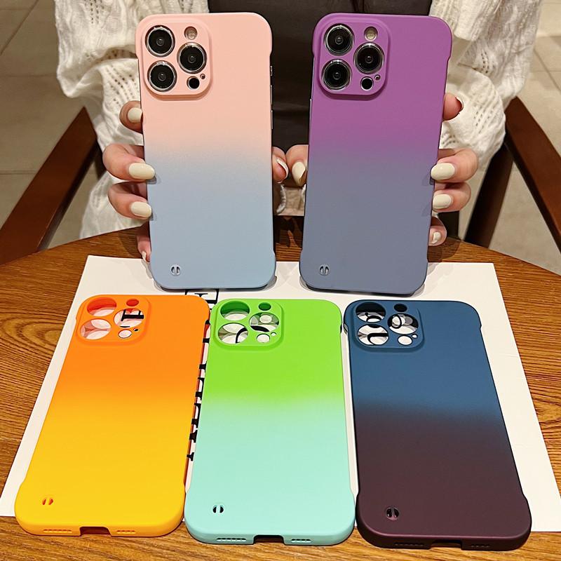 Applicable to iphone16 mobile phone case gradual change 14 borderless apple 13 matte 12promax hard case 11 new 15
