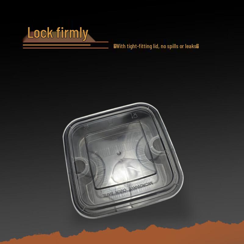 Ji Wang Gu Transparent Square Disposable Meal Prep Containers