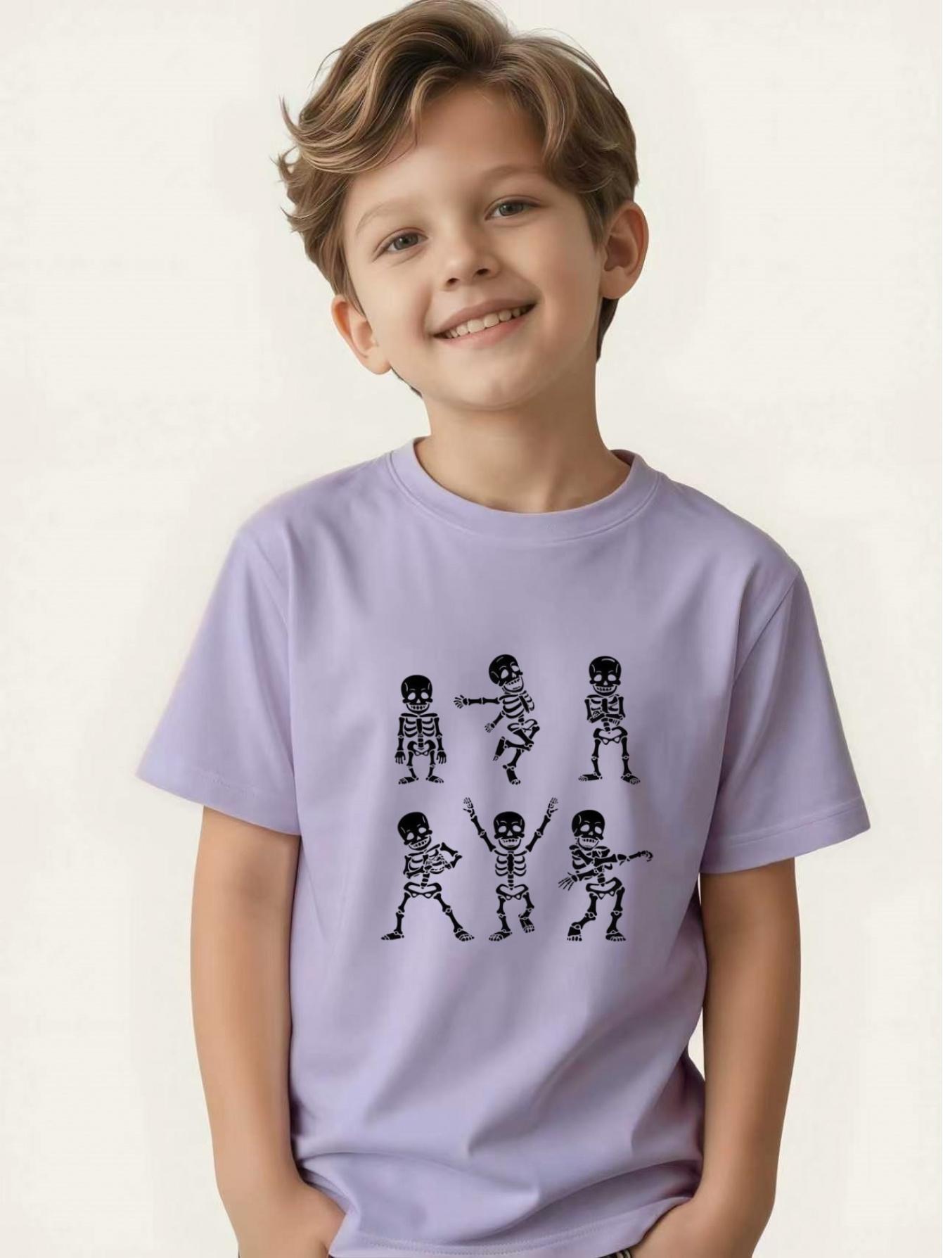 

Funny children s T-shirt boys funny six brothers printed short-sleeved trendy and cool style 100
