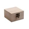 1Pcs Jewelry Storage Box 10x10x6CM Square Wooden Storage Box Retro Flip-Top Wooden Box Giving Box  With Lid Clasp Locking