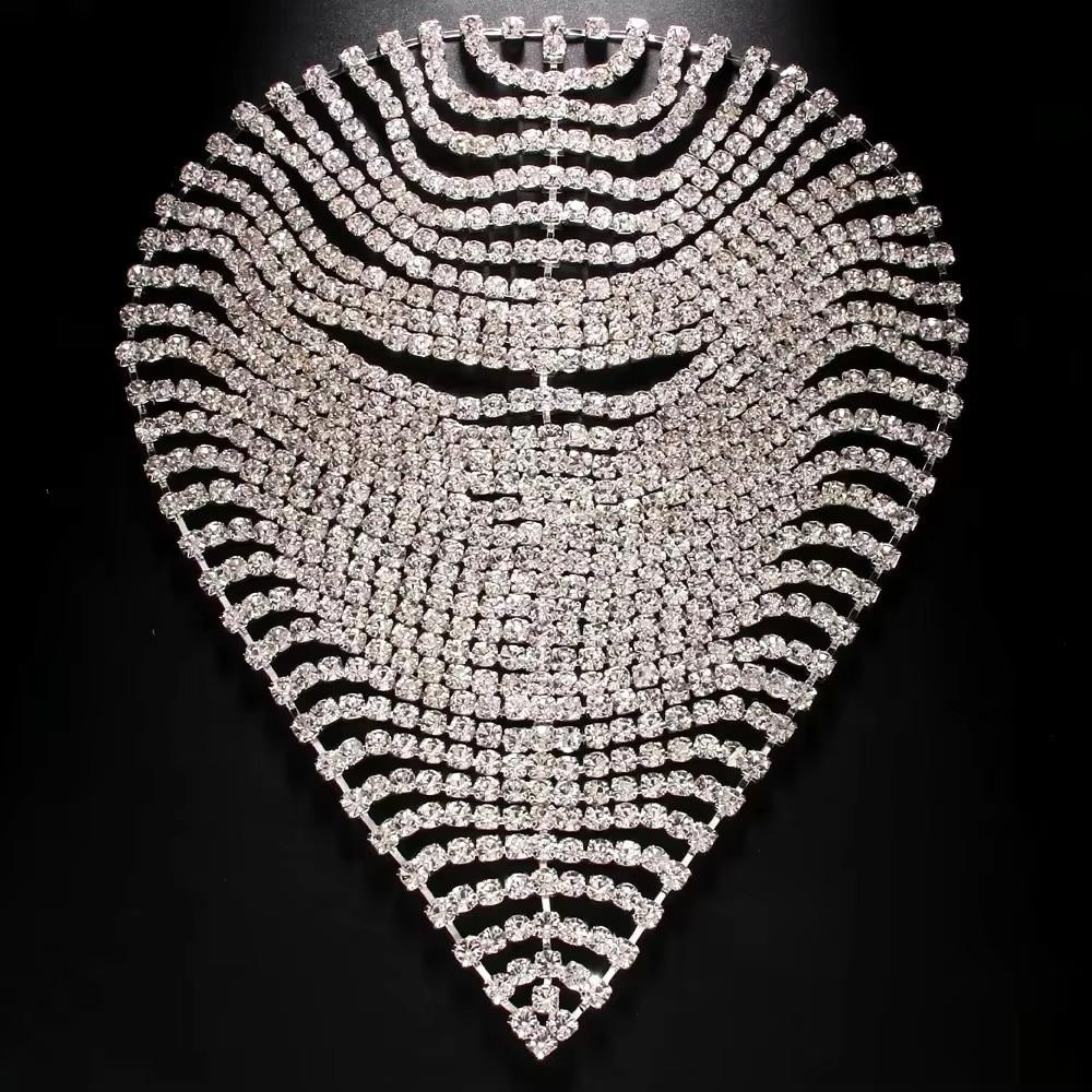 Glitter Shiny Headpiece Cap Bling Crystal Head Chain Multi-Layer Rhinestone Headband Performance