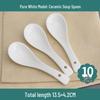 Set of 10 Chinese Style Ceramic Soup Spoons, New Bone China, Practical for Eating and Teaspoons.