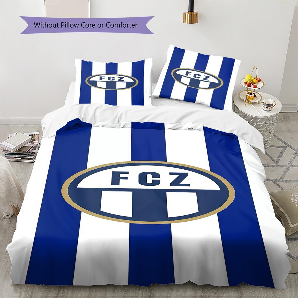 FC Luzern  Pattern Bedding Quilt Set Quilt Cover Pillowcase Home Decoration Birthday Gift (1 * duvet cover + 2 * pillowcase, without core)