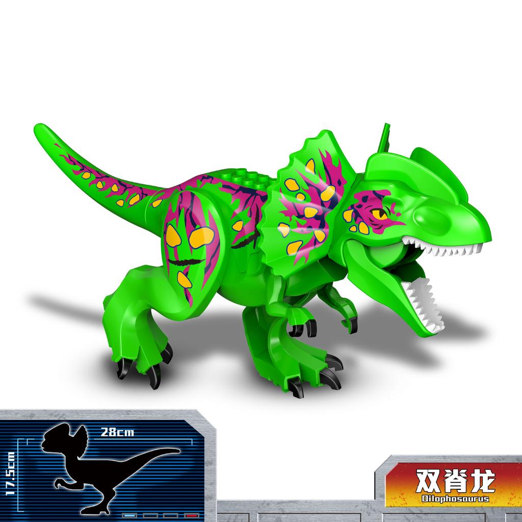Big Dimension Assembled Construction Blocks Plaything Dinosaur World Triceratops Tyrannosaurus Children Animal Miniature Bricks Playthings for Boys