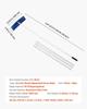 Snow Roof Rake, 60cm PP Plastic Blade, 1.18-5.55 m Adjustable Roof Snow Scraper with Wheels, Anti-Slip Handle Snows Removal Tool, Lightweight House