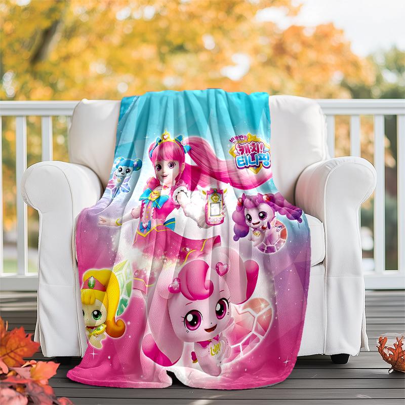 Twinkle Catch Teenieping Theme Printed Blanket - Perfect for Couch, Bed, Travel & Outdoor Use | Machine Washable, Cozy & Durable.