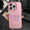 Jesus God Quote Scrawl Phone Case For iPhone 16,15,14,13,12,11,Pro,Max,Plus,Mini,XS,SE Anti Fall Pink Matte Hard Bumper