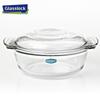 GLASSLOCK Hitzebeständige Glas-Schüssel mit Deckel, 1030ml