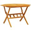 Garden Dining Set 5 Pcs Brown Solid Acacia Wood