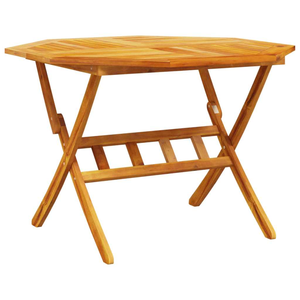 Garden Dining Set 5 Pcs Brown Solid Acacia Wood