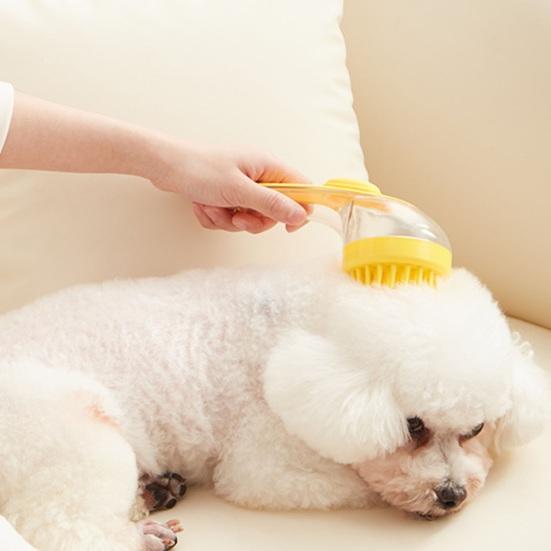 Evcil Hayvan Banyo Fırçası Sabun Şampuan Kabı Yumuşak Fırça Başlığı Ölü Deri Gevşek Tüy Temizleme Köpek Kedi Banyo Masajı Bakım Fırçası