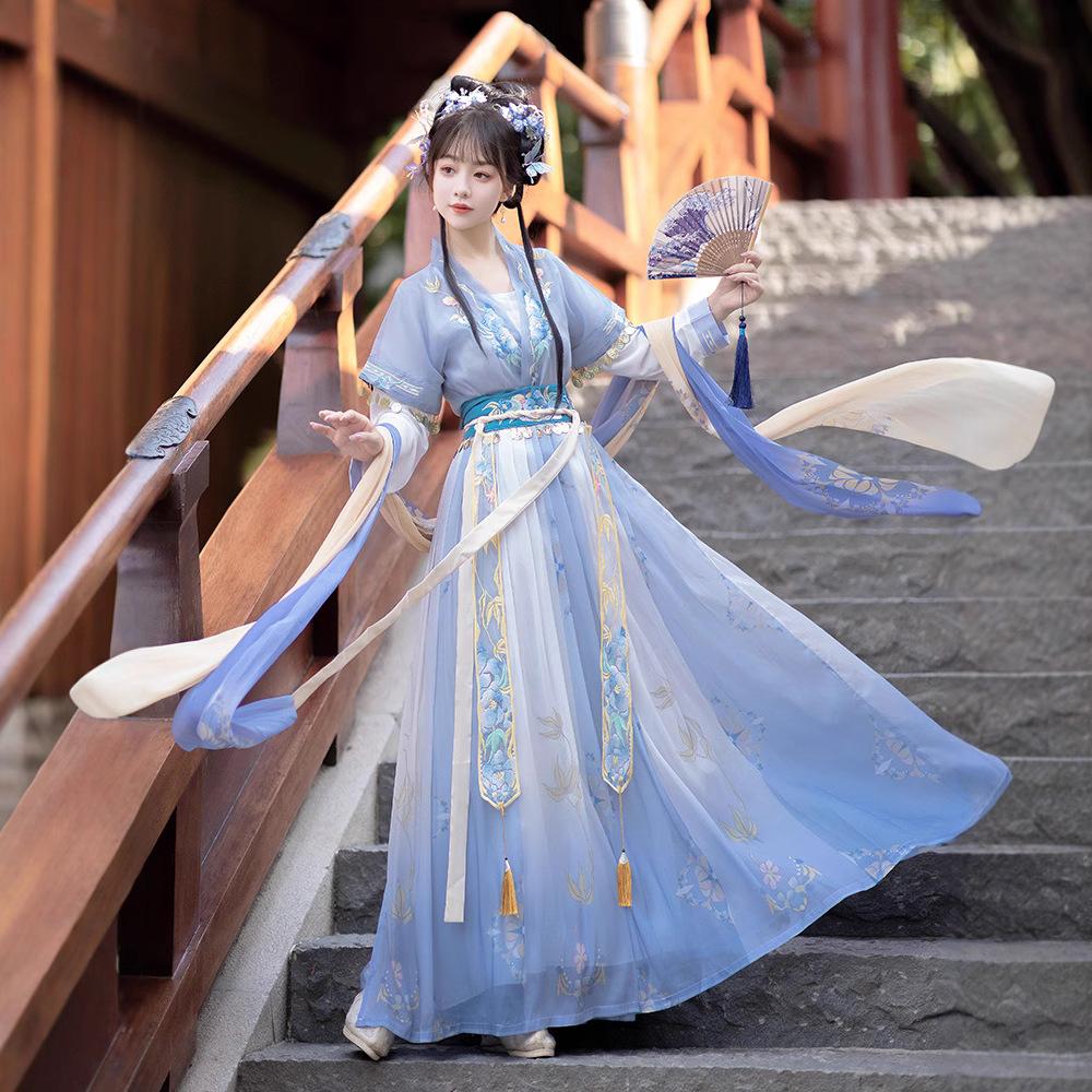 Pokolec dzwonkowy talia Pokolec Zizi spódnica haftowana styl chiński codzienny styl letni