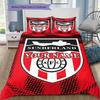 Sunderland Association Football Club Custom Name Pattern Bedding Quilt Set Quilt Cover Pillowcase Home Birthday Gift(1 * Duvet Cover + 2 * Pillowcase,