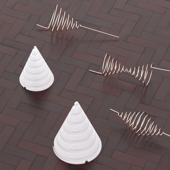 Garten-Kupferdraht-Antennenvorrichtung. Langlebige Fibonacci-Spulenwickelvorrichtung für elektroponische Gartenarbeit