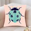 Butterfly Art Ladybug Tiger Moth Beetle Pillow Case Fashion Square Pillowcase Bedroom Sofa Room Ins Decoration Leisure
