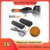 Motosiklet için Elektrikli Isıtmalı Gidon Kılıfı, 3 Kademe, Titreşim Önleyici, Kaymaz, Hızlı Isıtma Kitleri, 10 W, 5V, 2A, USB