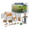 Happy Horse Farm Diy Creative Suit Model Fence Stable Worker Solid Static Sand Table Figure Ornament Toy