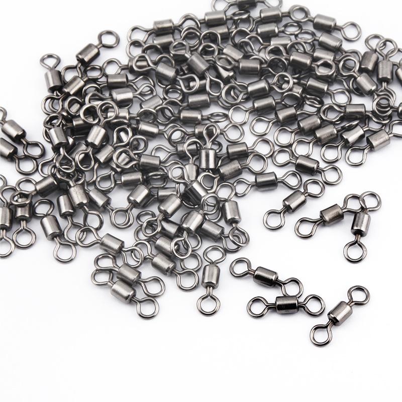 

50 шт., подшипник, вращающийся вертлюг, твердые кольца, разъем для рыболовных приманок из нержавеющей стали, аксессуары для рыболовных снастей на карпа 50pcs