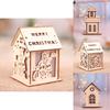 Led Light Wood House Adorable Christmas Tree Hanging Ornaments For Holiday Decor