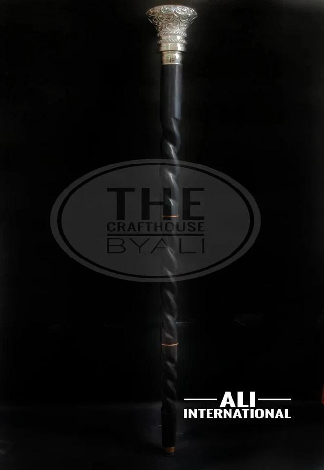 

Walking cane-Wands-Designer brass-walking stick-Wooden Victorian Men