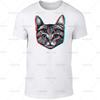 Unisexs Streetwear Illusion 3d Cat Ufo Selfie TShirt Funny Weird Cute Animal Joke Meme Vintage Short Sleeve Tee Unisex Oversized