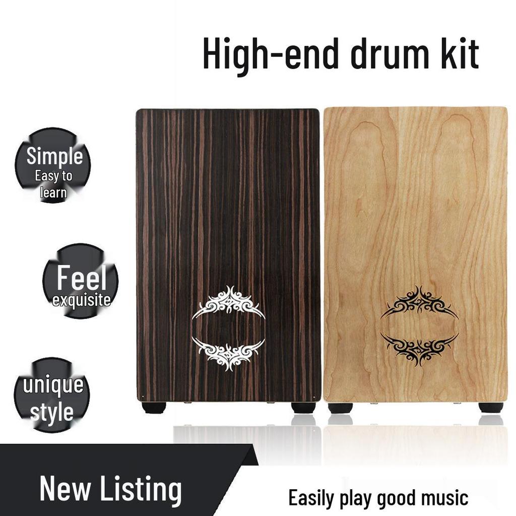 Cajon Box Drum with Bag - Wooden Percussion Instrument for Beginners