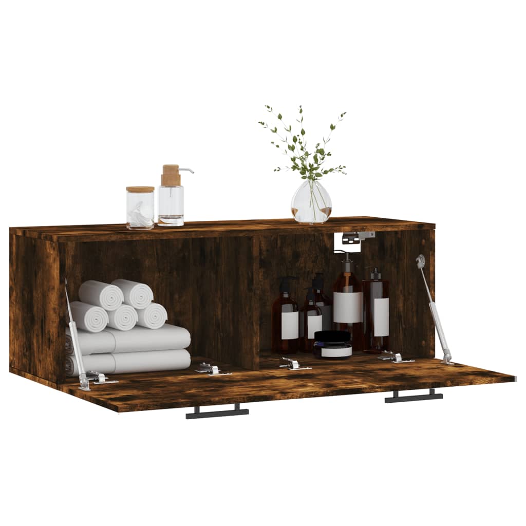 Wall Cabinet Smoked Oak 100 x 36.5 x 35 cm Particleboard