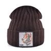 Hats For Knitted Fashion New Men Women Wolf Pattern Skullies Beanies Unisex Knitting Streetwear Hip Hop Bonnet Caps Kpop Gorras