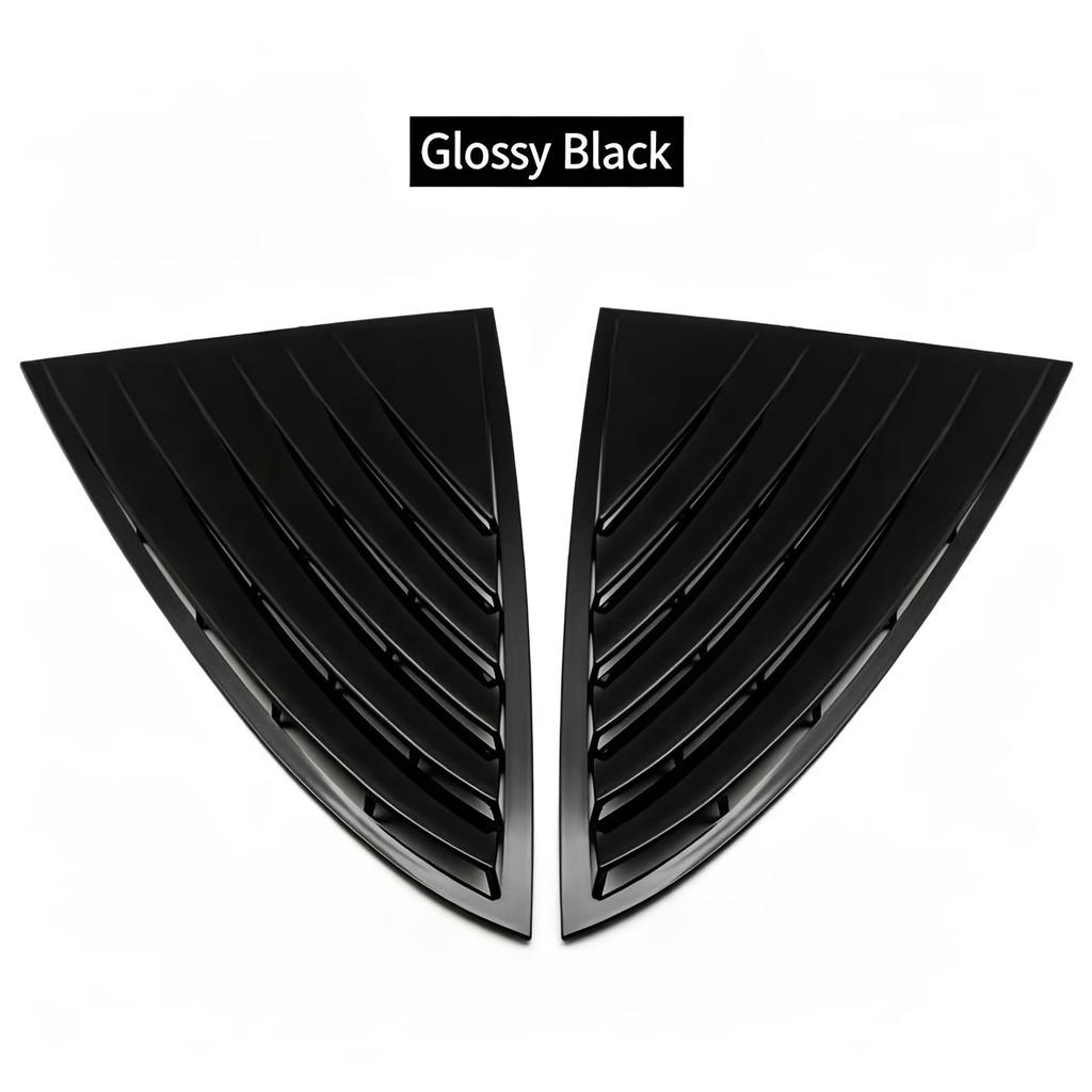 For Tesla Model 3 Rear Side Window Louver Trim Cover 2019 Model ABS Black Carbon Fiber Pattern Triangular Window Vent Sporty Exterior Modification