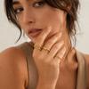 MamacitaSlay 316L Stainless Steel Twist Stackable Ring 18K Gold Plated Waterproof Jewelry For Women Vintage Minimalist Ring Gift