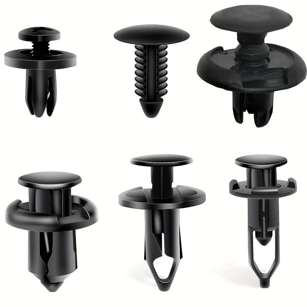200pcs Universal Car Fixing Clips Set 6mm-10mm Bumper Push Rivets for Toyota Ford GM Honda - Mixed Six Types of Car Trim Tabs