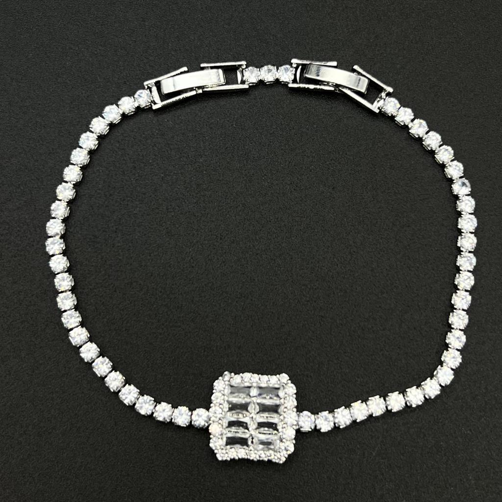 Luxury Geometric Zircon Bracelet - European & American Style