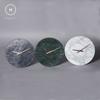 Homlly Contemporary Minimalist Natural Marble Wall Clock with Gold Hands (30cm)