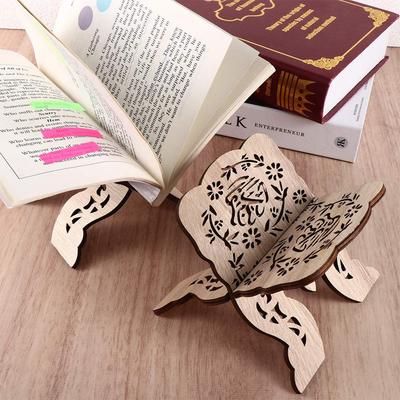 Foldable 1Pcs Islamic Muslim Ramadan Eid Al-Fitr Bible Display Stand Book Shelf Home Decoration Book Stand