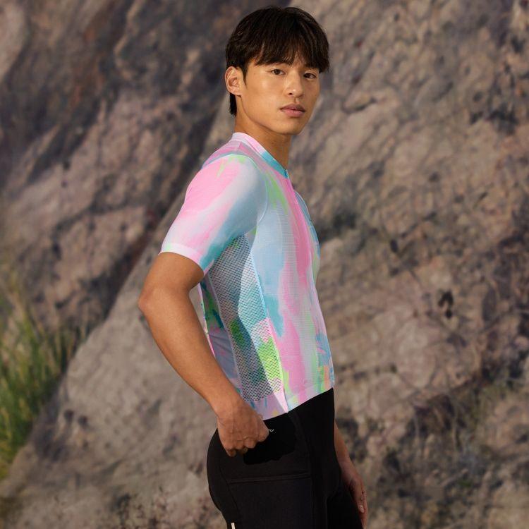 Li Ning Lehký větruodolný prodyšný cyklistický dres s krátkým rukávem Pánské dresy LCUY257-1