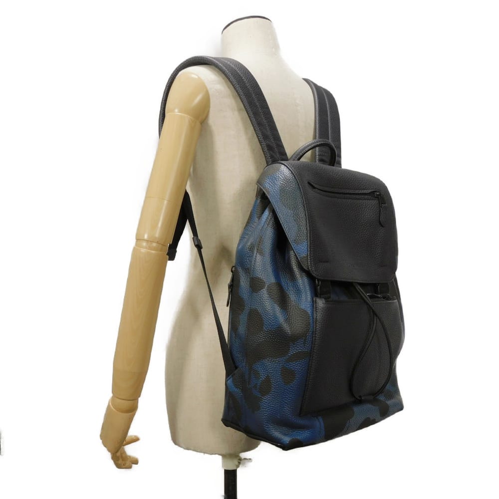 Used Manhattan Printed Daypack 9726 (72056, 7927) in Navy Camouflage with Embossed Logo Blue for Men from Japan