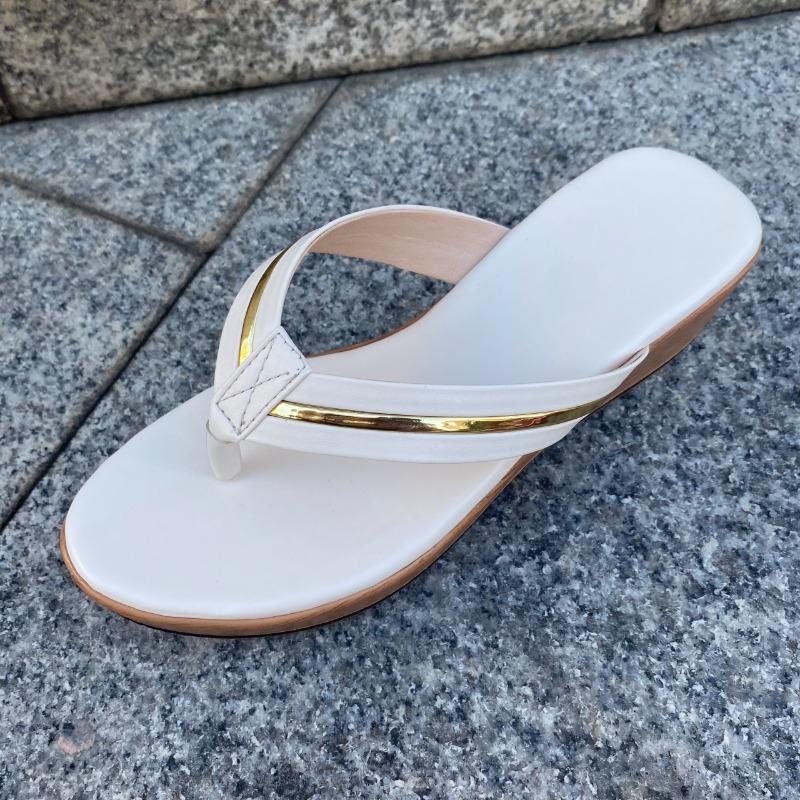 Шлепанцы Летние Новые Круглый Носок Клипса Носок Нескользящие Износостойкие Туфли 36 белый