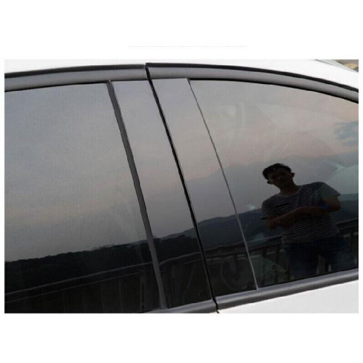 For Cadillac CT5 20-24 Glossy Black PC Car Window BC-Pillar Panel Cover Trim 6p