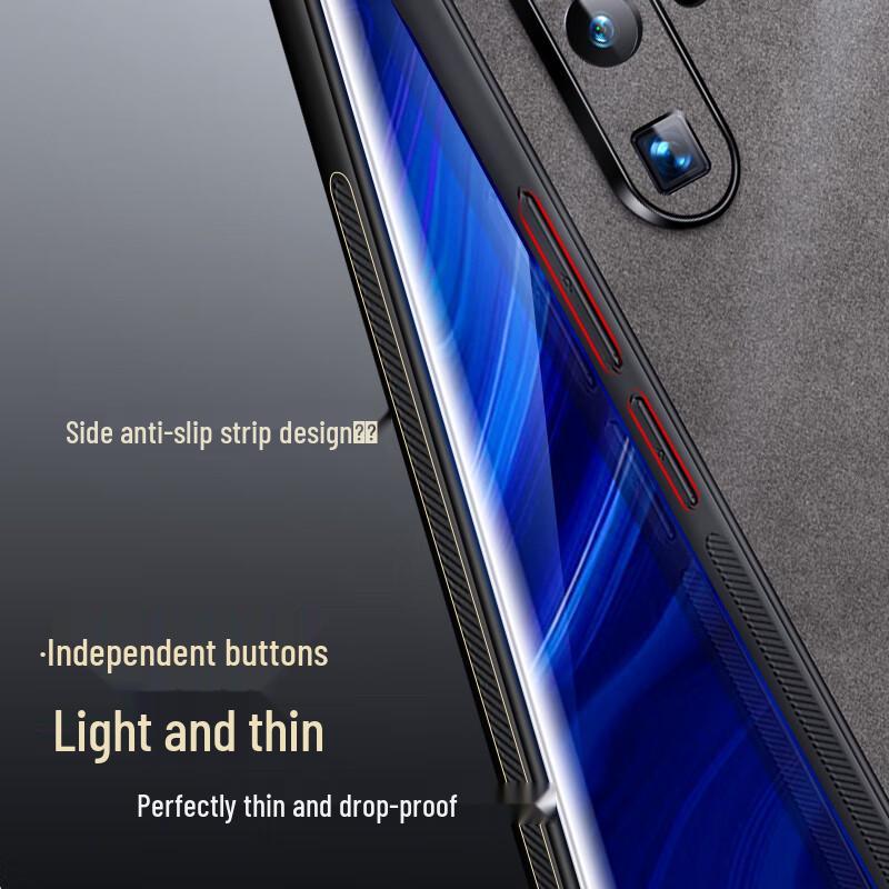 Luxury Nubuck Leather Full-Protection Phone Case for Huawei P30/P30 Pro